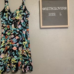 Volcom Cutout Floral Dress